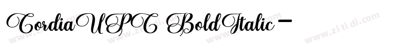 CordiaUPC BoldItalic字体转换